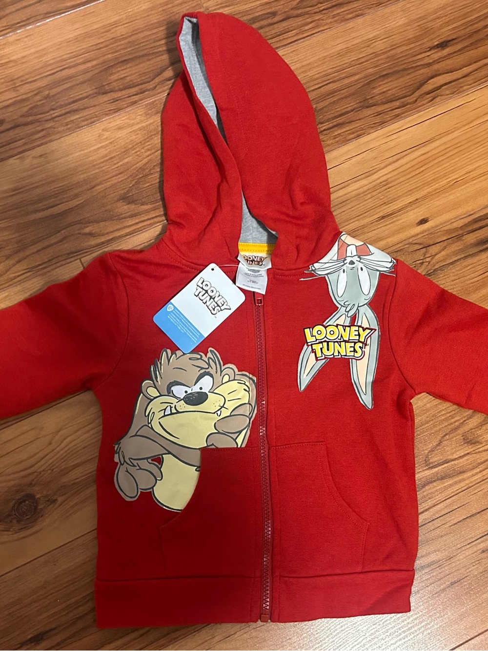 Looney Tunes Kids Hoodie - Taz & Bugs Bunny Zip-Up